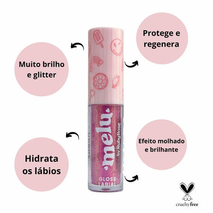 Gloss Labial Brilhante - Sonho | Melu by Ruby Rose