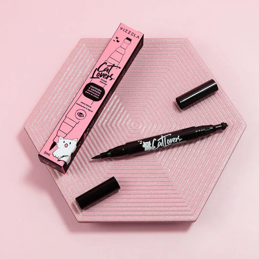 Carimbo e Caneta Eyeliner - Line e Stamp | Vizzela