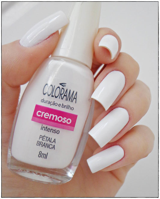 Verniz Básico Cremoso - Pétala Branca 8ml | Colorama