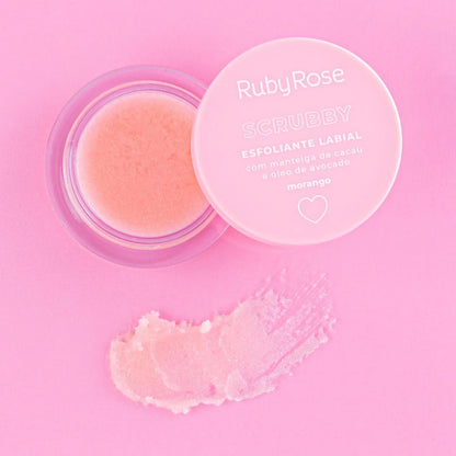 Esfoliante Labial - Scrubby Morango | Ruby Rose