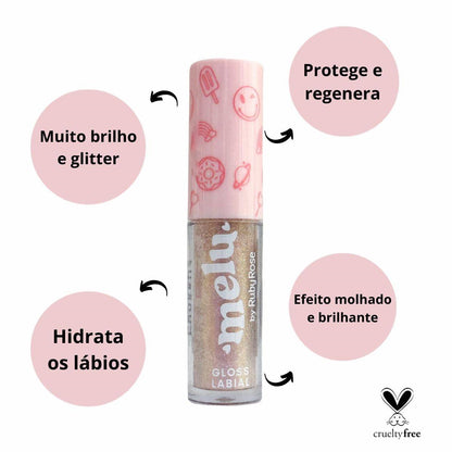 Gloss Labial Brilhante - Churros | Melu by Ruby Rose