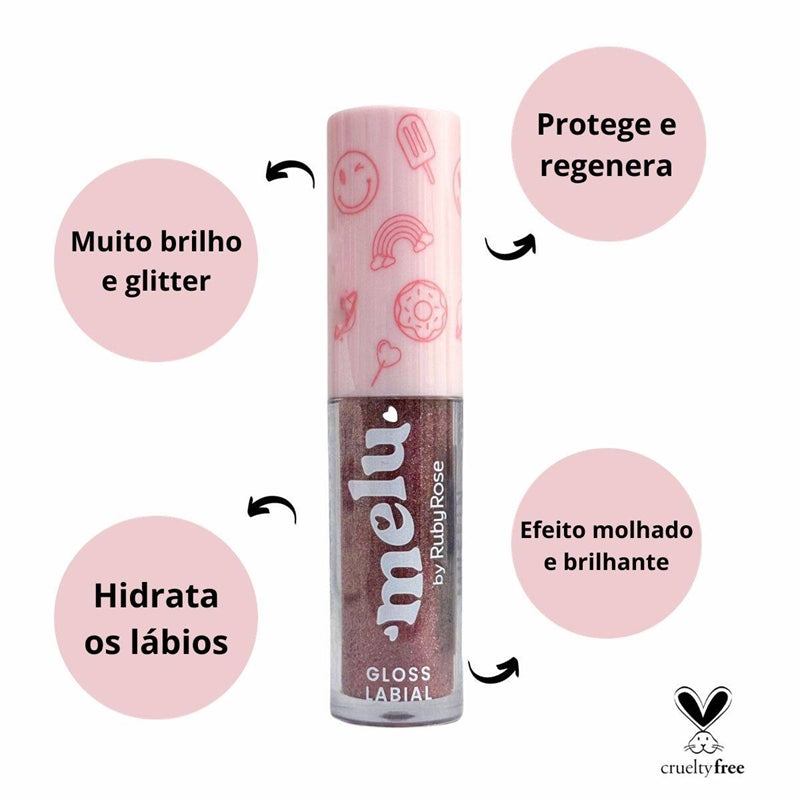 Gloss Labial Brilhante - Muffin | Melu by Ruby Rose