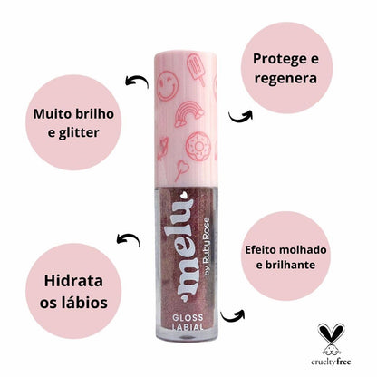 Gloss Labial Brilhante - Muffin | Melu by Ruby Rose