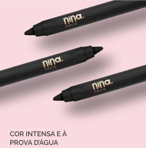 Lápis Delineador para Olhos - Carbon Black | Nina Makeup