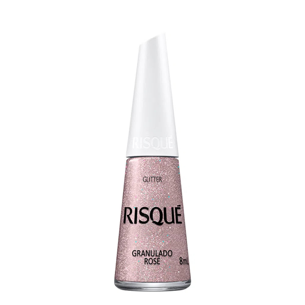 Verniz Básico Glitter - Granulado Rose 8ml | Risqué