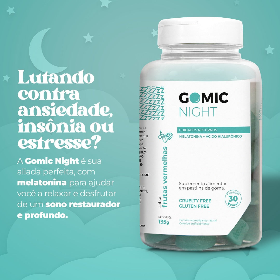 Suplemento Alimentar - Gomic Night - Melatonina | Gomic Beauty